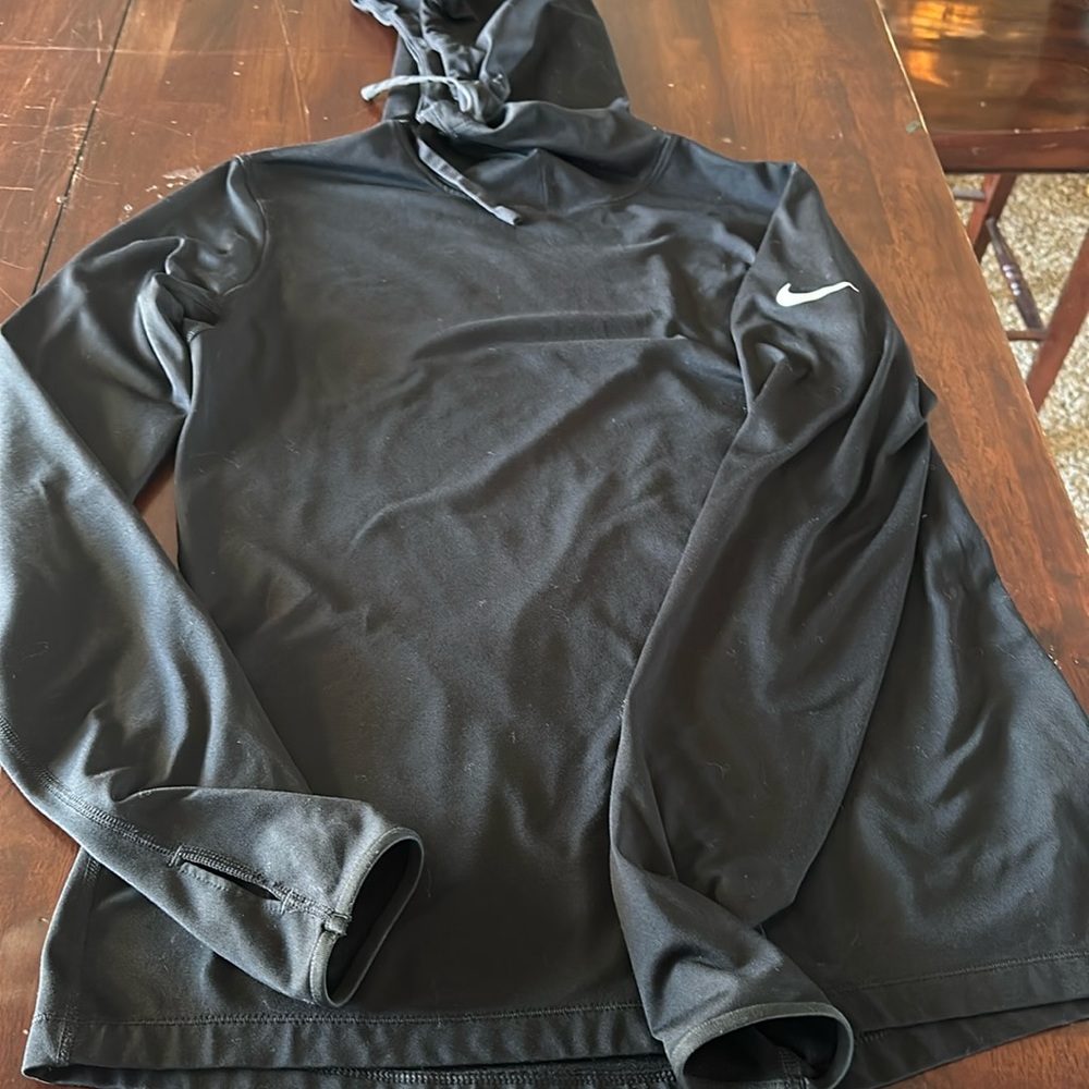 Nike dry-fit hooded running fitted shirt